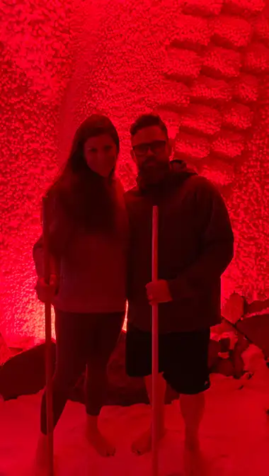 Peaceful Visitor in the Salt Cave